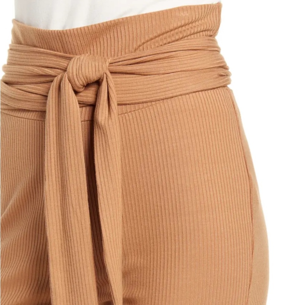 Reformation Pants Kassia Tie Waist Rib Knit Black M NWT - Picture 4 of 16